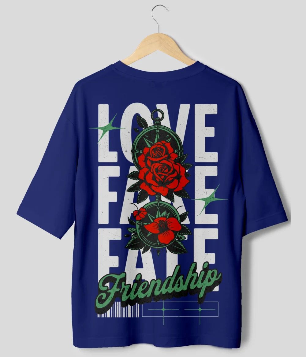 Friendship Love Streetwear Oversized T-Shirt