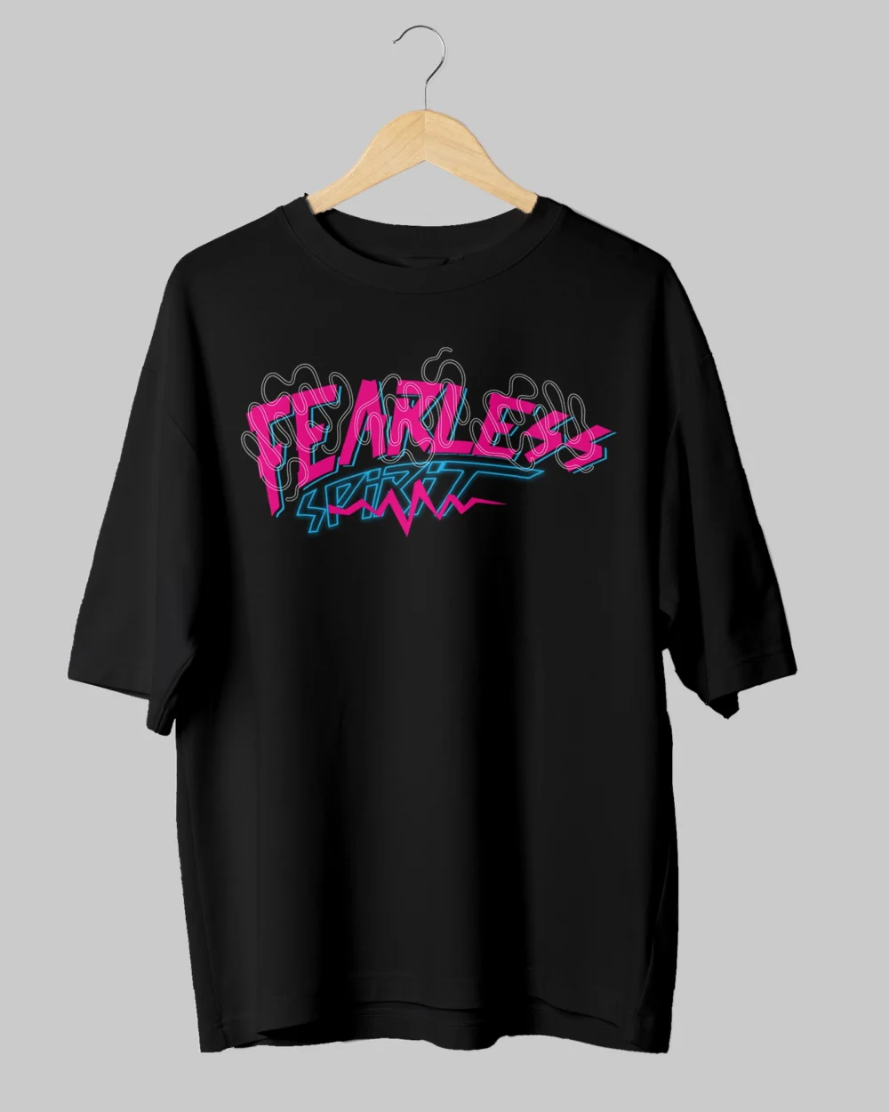 Fearless Spirit Oversized T-Shirt – 240 GSM Cotton, Motivational Graphic Design