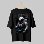 Observer Astronaut Printed Oversized T-Shirt – 240 GSM Cotton, Comfortable Fit